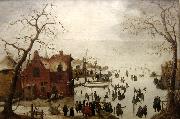 Hendrick Avercamp Winter Scene painting